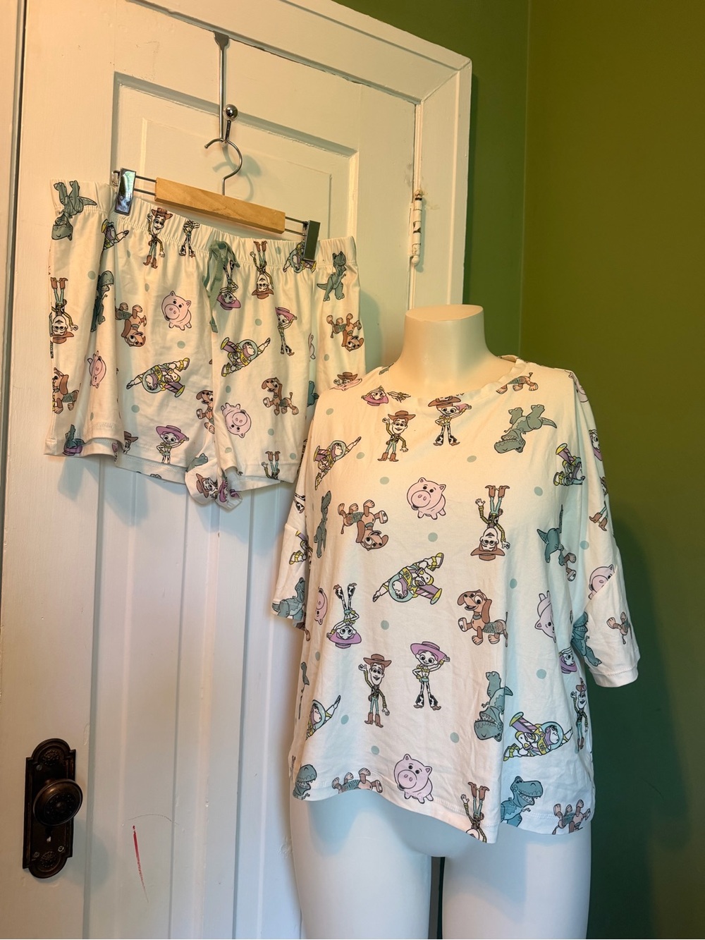 Disney Cream Kids Pajama Set with Toy Story Characters